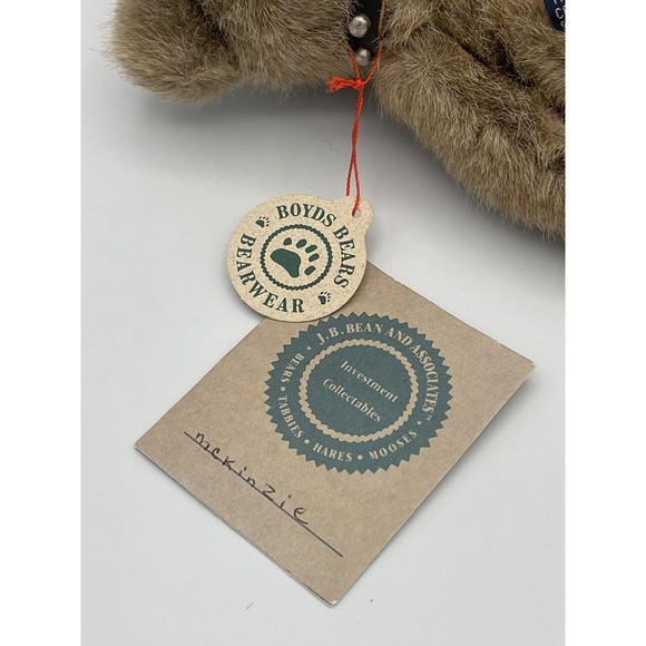 Vtg 1995 Boyds Bears Humboldt Collection Studded Leather Collar Jointed Plush - Picture 6 of 9